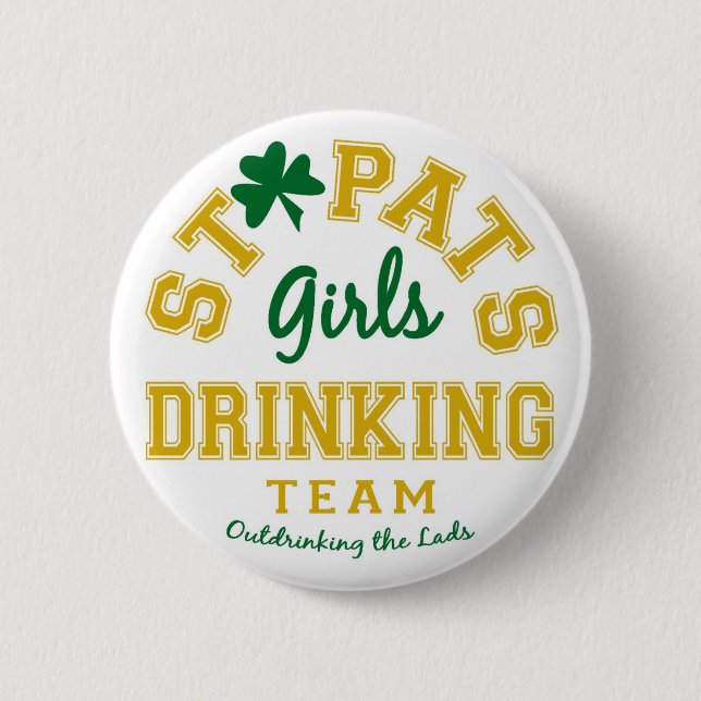 Chapa Redonda De 5 Cm GirlsDrinkingTeam (Anverso)