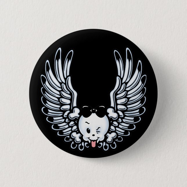 Chapa Redonda De 5 Cm Girlwing (Anverso)