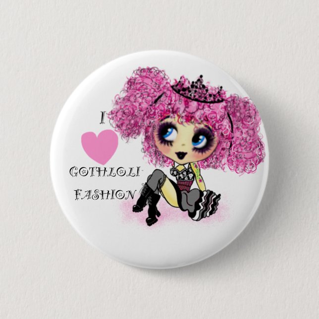 Chapa Redonda De 5 Cm Girly Gifts Harajuku estilo Chica (Anverso)
