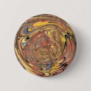 Chapa Redonda De 5 Cm Giro del papel veteado (chocolate)