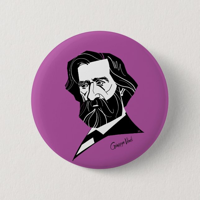 Chapa Redonda De 5 Cm Giuseppe Verdi (Anverso)