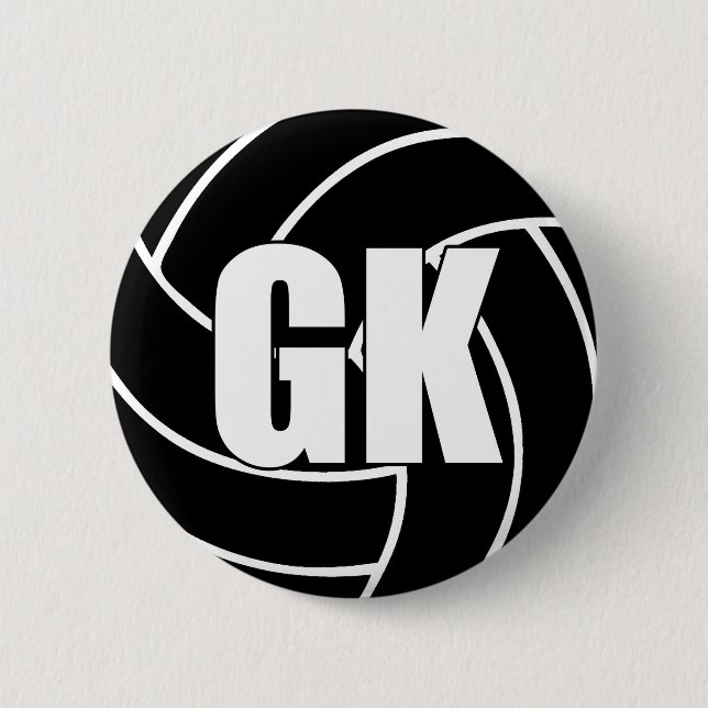 Chapa Redonda De 5 Cm GK de Netball Goal Keeper (Anverso)