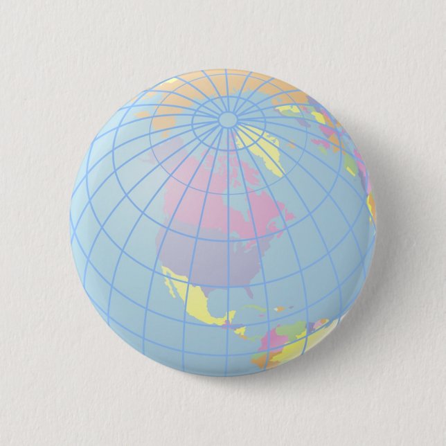 Chapa Redonda De 5 Cm Globo (Anverso)