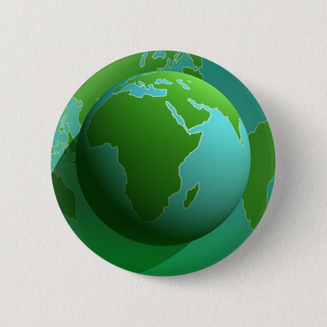 Chapa Redonda De 5 Cm Globo de la tierra (Anverso)