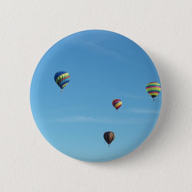 Chapa Redonda De 5 Cm Globo del aire caliente (Anverso)