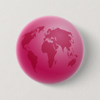 Chapa Redonda De 5 Cm Globo rosado