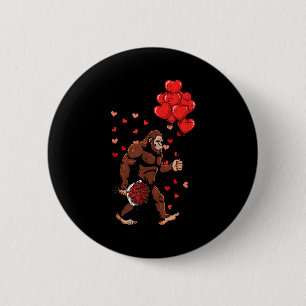 Chapa Redonda De 5 Cm Globos de San Valentín Bigfoot Sasquatch Hombres N
