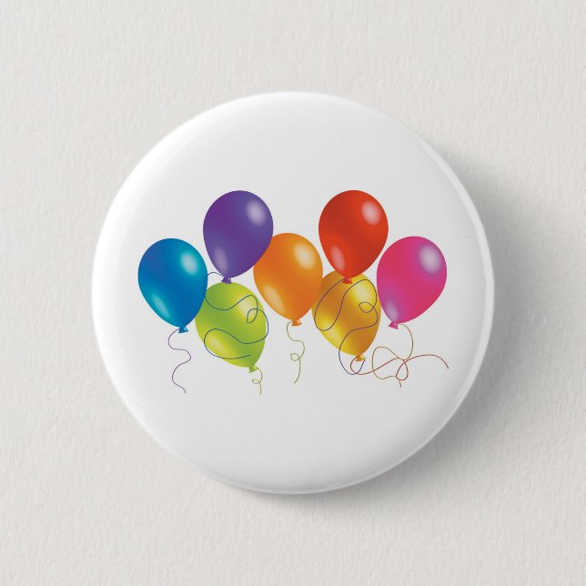 Chapa Redonda De 5 Cm Globos fiestas (Anverso)