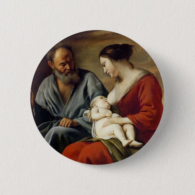 CHAPA REDONDA DE 5 CM GLORIA A LA SANTA FAMILIA (Anverso)