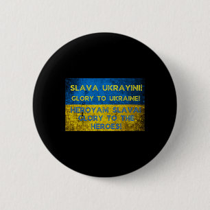 Chapa Redonda De 5 Cm ¡Gloria a Ucrania! ¡Gloria a los héroes! F ucrania