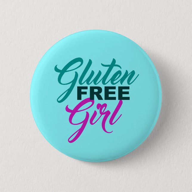 Chapa Redonda De 5 Cm Gluten Free Girl (Anverso)