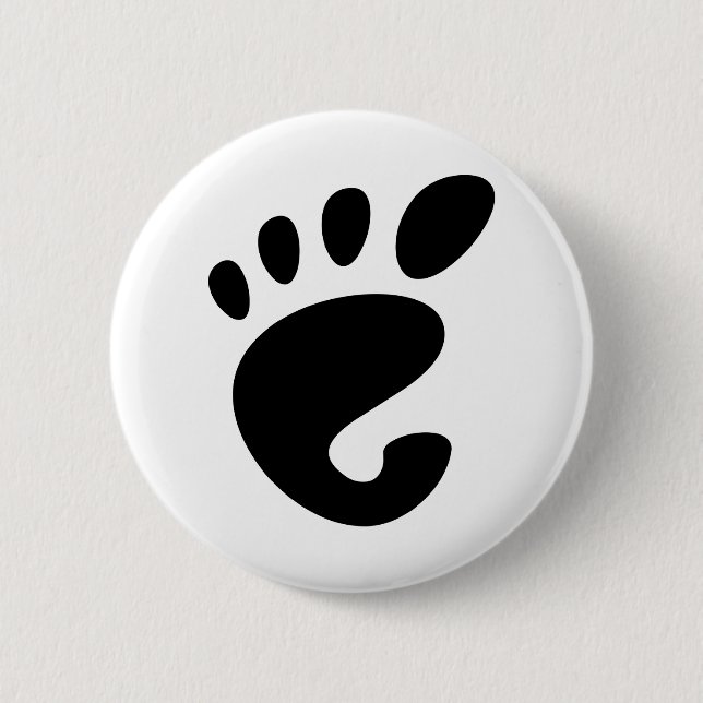 Chapa Redonda De 5 Cm Gnome - Linux - OSS FSF (Anverso)