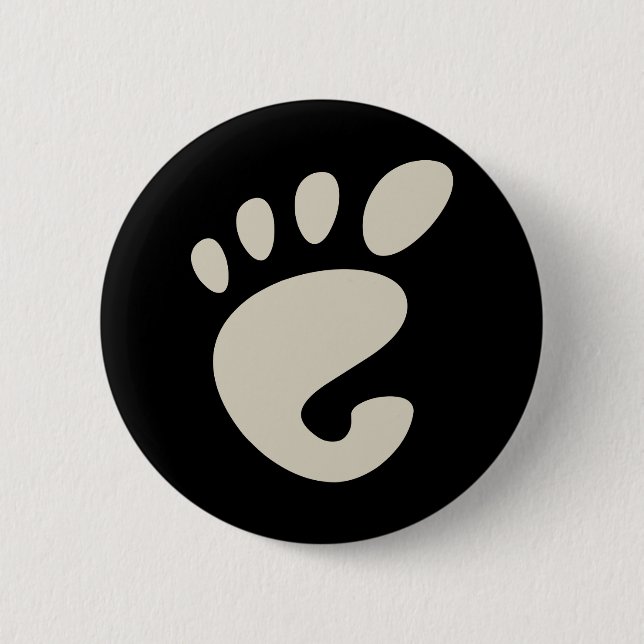 Chapa Redonda De 5 Cm Gnome - Linux - OSS FSF (Anverso)