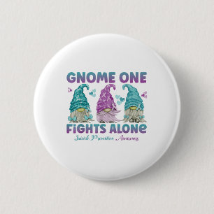 Chapa Redonda De 5 Cm Gnome One Lucha Solo Conciencia de Prevención del