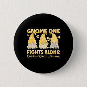 Chapa Redonda De 5 Cm Gnome One lucha solo contra el cáncer infantil de