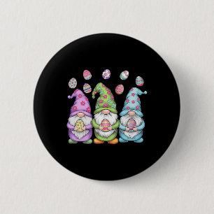 Chapa Redonda De 5 Cm Gnome Pascua Niñas Mujeres Niños Caza de Huevos Fe