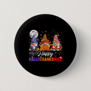 Chapa Redonda De 5 Cm Gnomes Halloween Navidades del Día de Acción de Gr