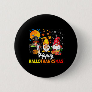 Chapa Redonda De 5 Cm Gnomos Halloween Día de Acción de Gracias Navidad 