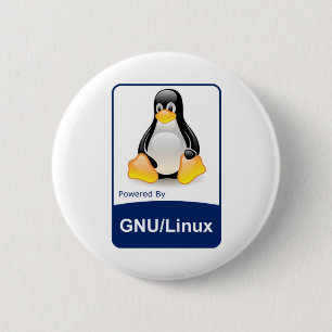 Chapa Redonda De 5 Cm GNU/Linux