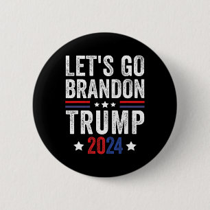 Chapa Redonda De 5 Cm Go Brandon Trump 2024 Bandera estadounidense anti-