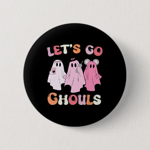 Chapa Redonda De 5 Cm Go Ghouls Halloween Ghost Set Costume Retro Gro