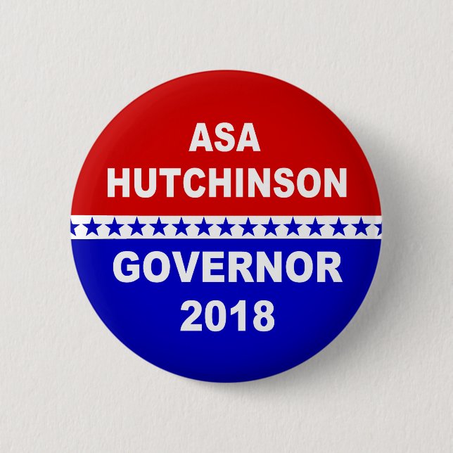 Chapa Redonda De 5 Cm Gobernador 2018 del Asa Hutchinson Arkansas (Anverso)