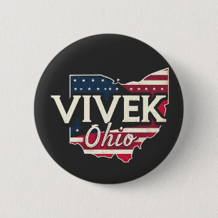 Chapa Redonda De 5 Cm Gobernador de Vivek Ohio 2026 Republicano Estadoun