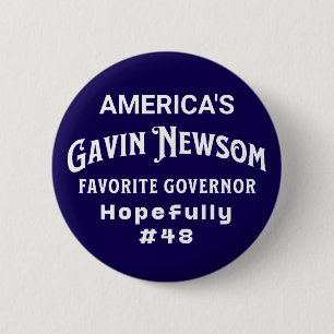 Chapa Redonda De 5 Cm Gobernador favorito de Estados Unidos #48 Gavin