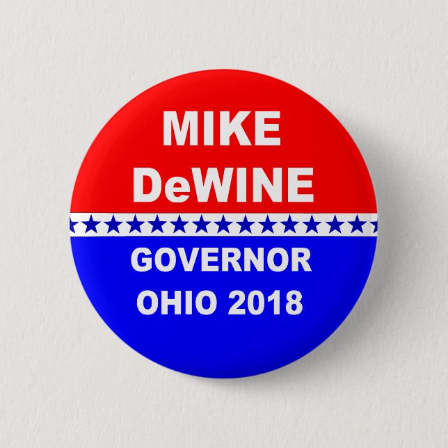 Chapa Redonda De 5 Cm Gobernador Ohio 2018 de Mike Dewine (Anverso)
