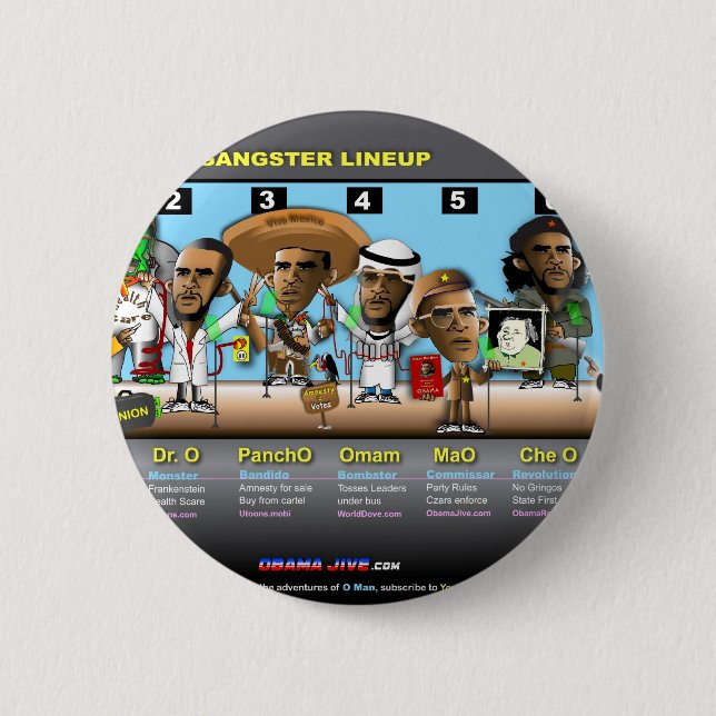 Chapa Redonda De 5 Cm Gobierno de Gangster (Anverso)