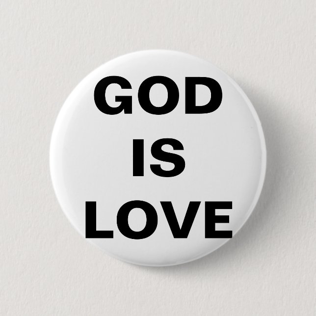 Chapa Redonda De 5 Cm God Is Love (Anverso)