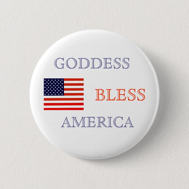 CHAPA REDONDA DE 5 CM GODDESS BLESS AMERICA (Anverso)