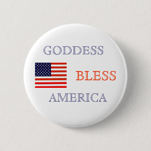 CHAPA REDONDA DE 5 CM GODDESS BLESS AMERICA