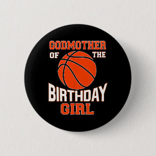 Chapa Redonda De 5 Cm GodMother Bysketbyll Birthday Chica Family Byller