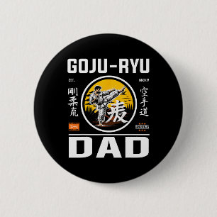 Chapa Redonda De 5 Cm Goju-ryu Karate Dad Para Noches Con Karate Pion