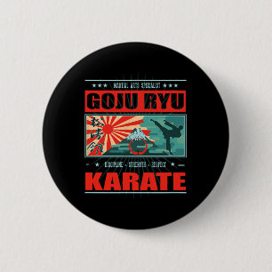Chapa Redonda De 5 Cm Goju Ryu Karate Kanji