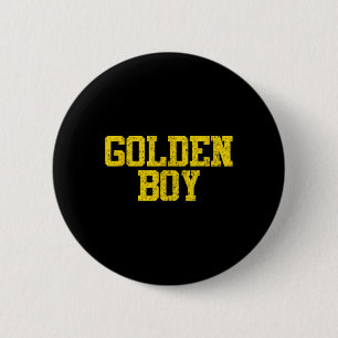 Chapa Redonda De 5 Cm Golden Boy Good Luck Charm Bysketbyll Fortune