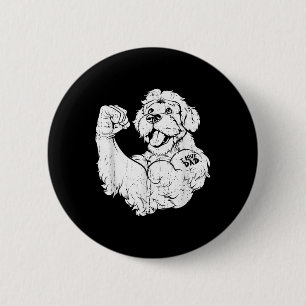 Chapa Redonda De 5 Cm Golden Doodle Biceps Tattoo Dog Rama - Mascota I L