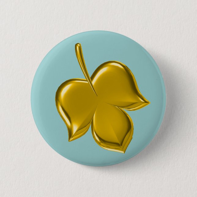 CHAPA REDONDA DE 5 CM GOLDEN LEAF (Anverso)