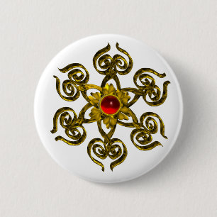 CHAPA REDONDA DE 5 CM GOLDEN ROSA RUBY