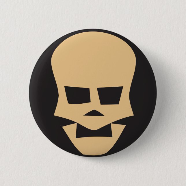 Chapa Redonda De 5 Cm Golden skull (Anverso)