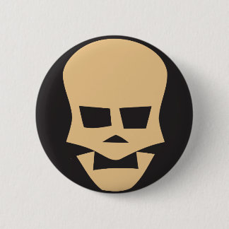 Chapa Redonda De 5 Cm Golden skull