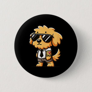 Chapa Redonda De 5 Cm Goldendoodle I Love Dad Funny Dog Tattoo