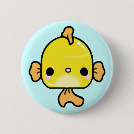 Chapa Redonda De 5 Cm GoldFish de Kawaii (usted cambia el fondo!)