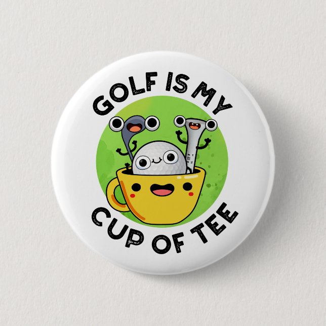 Chapa Redonda De 5 Cm Golf Es Mi Tee Funny Golf Pun (Anverso)