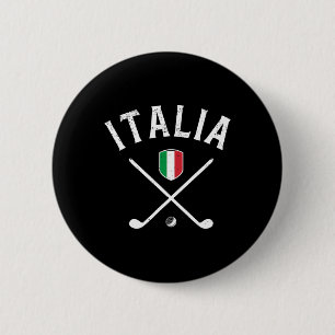 Chapa Redonda De 5 Cm Golf Italia - Tee de Golf con Bandera Italiana