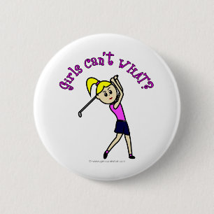 Chapa Redonda De 5 Cm Golfista mujer ligera