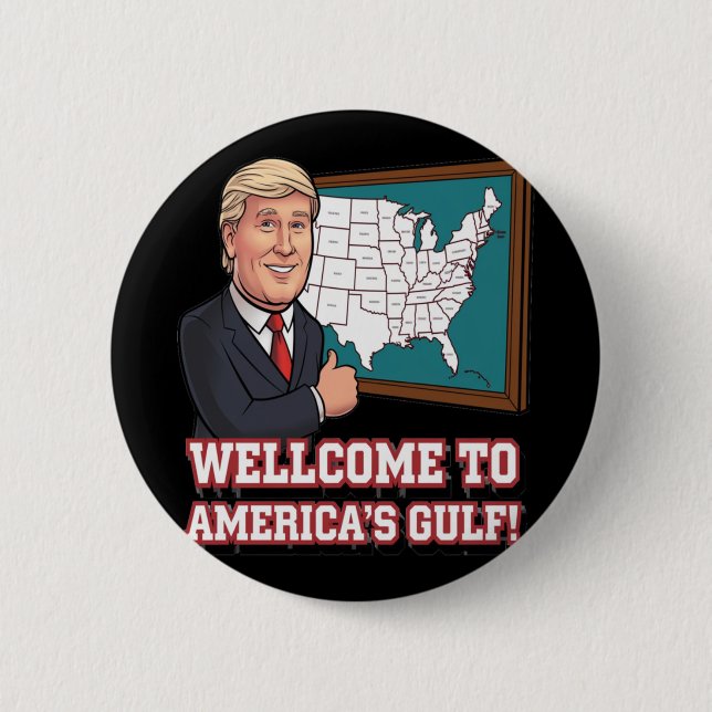 Chapa Redonda De 5 Cm Golfo De Bienvenida De Los Estados Unidos De Améri (Anverso)