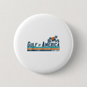 Chapa Redonda De 5 Cm Golfo De Estados Unidos 2025 Bandera Americana Gol