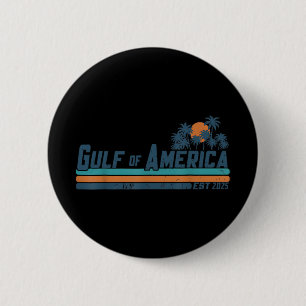 Chapa Redonda De 5 Cm Golfo De Estados Unidos 2025 Bandera Americana Gol